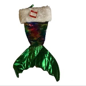5for20 NWT Rainbow color changing sequins mermaid Christmas stocking